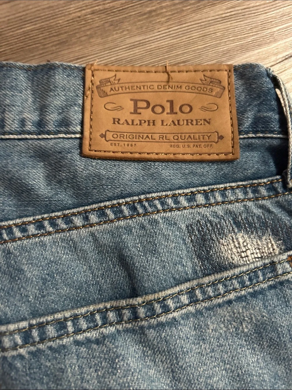 Polo by Ralph Lauren Men’s Washed Blue Denim Jeans
